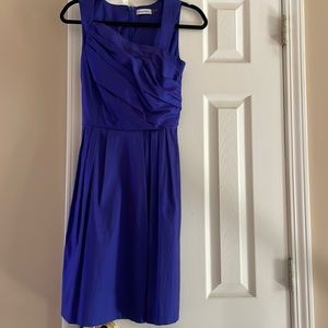 Calvin Klein size 4 macaroni blue dress.  Worn once